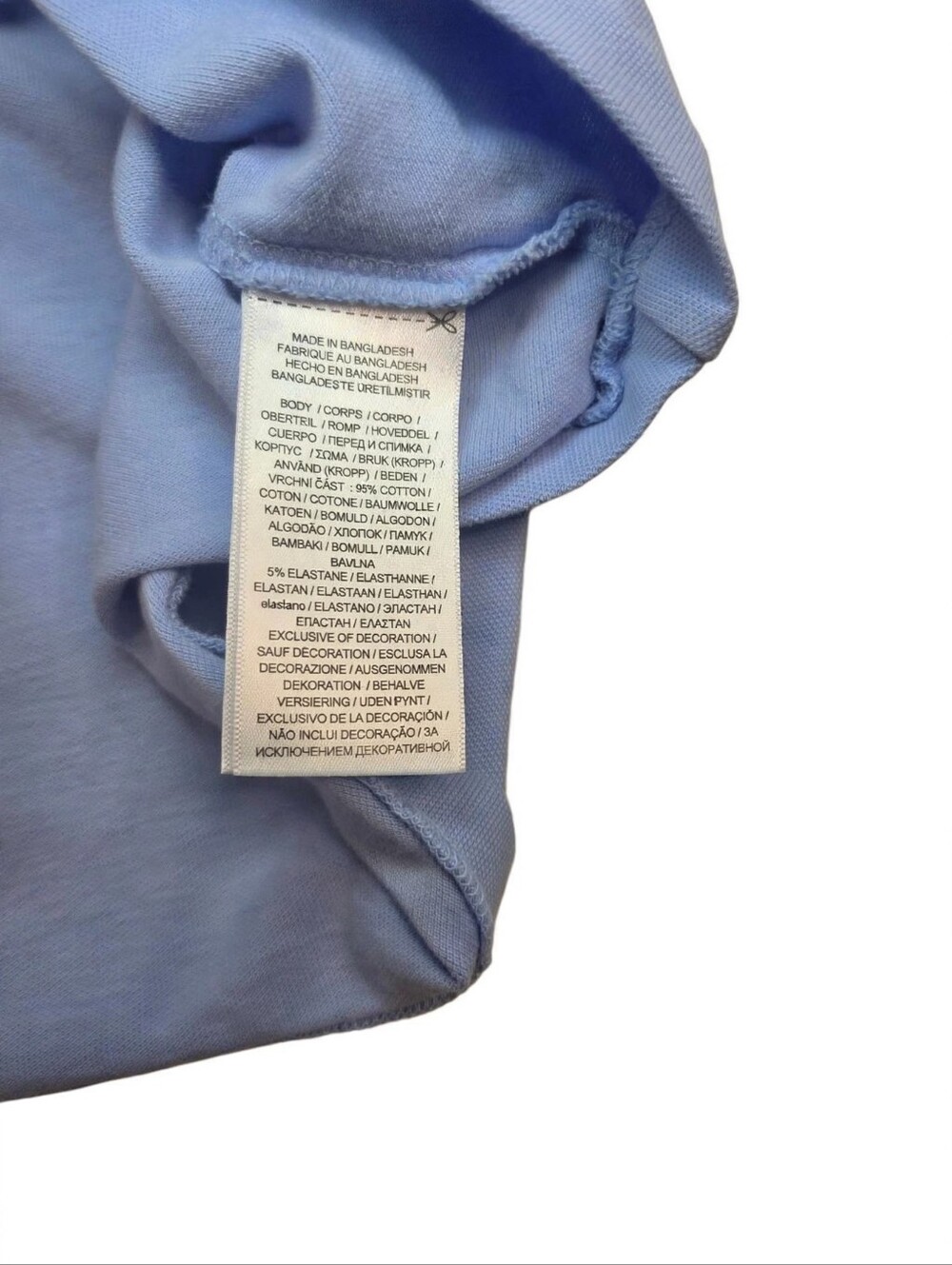 Polo Ralph Lauren XL Classic Fit Light Blue Ringer Tee Pony 95% Cotton - Picture 6 of 6